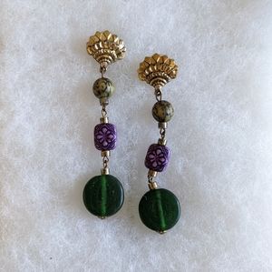 Vintage Funky Beaded Earrings